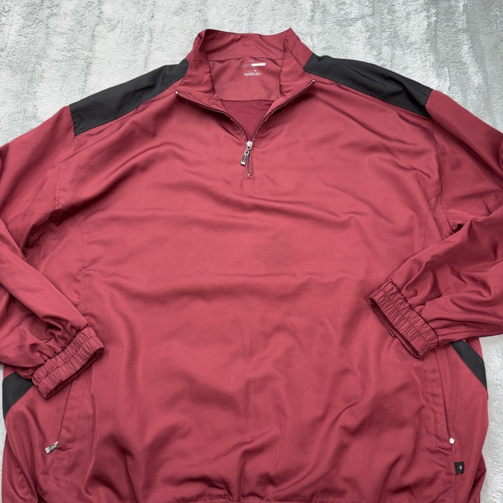 Grand Slam Golf Pullover Jacket Mens XL Maroon Black‎ 1/4 Zip
